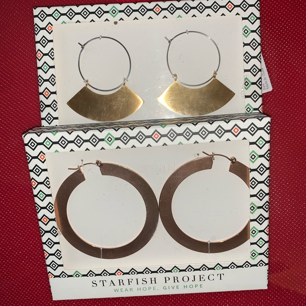 BUNDLE- TWO PAIRS of Starfish Project earrings